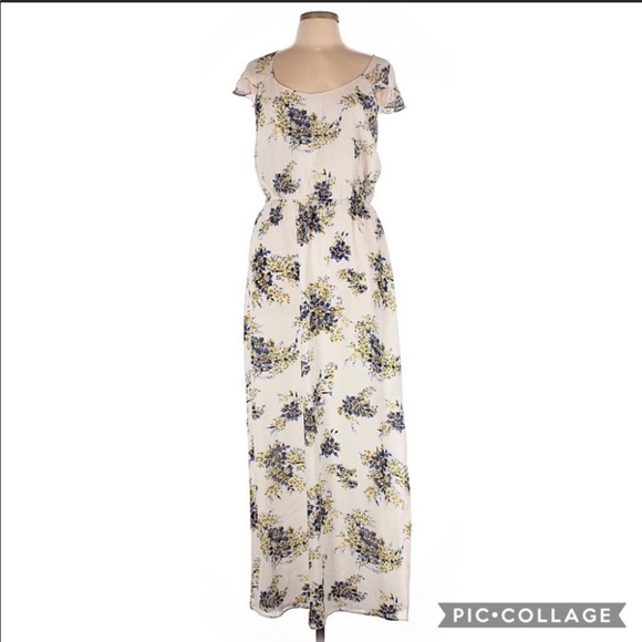 Joie ‘Astilbe’ 100% Silk Floral Flutter Maxi Dress - Picture 3 of 4